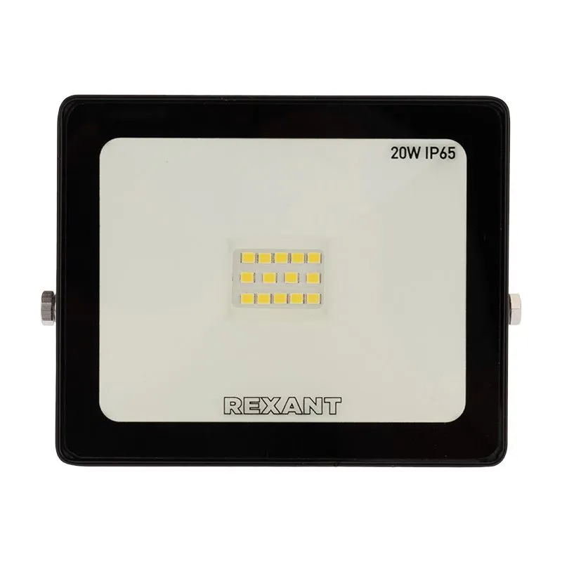 Прожектор светодиодный СДО 20Вт 1600Лм 6500К холодный свет, черный корпус REXANT - Фото 3