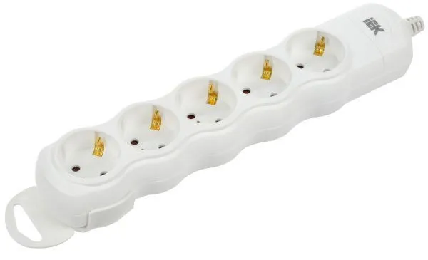 Розетка переносная разборная РПр05 5 мест IEK WYP10-D-KP-16-05-ZS-K01