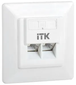 ITK Внутренняя информационная розетка RJ45 кат.6 FTP 2 порта