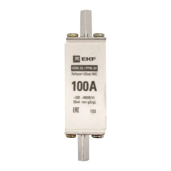 Плавкая вставка ППН-33 100/100А габарит 00С EKF - Фото 6