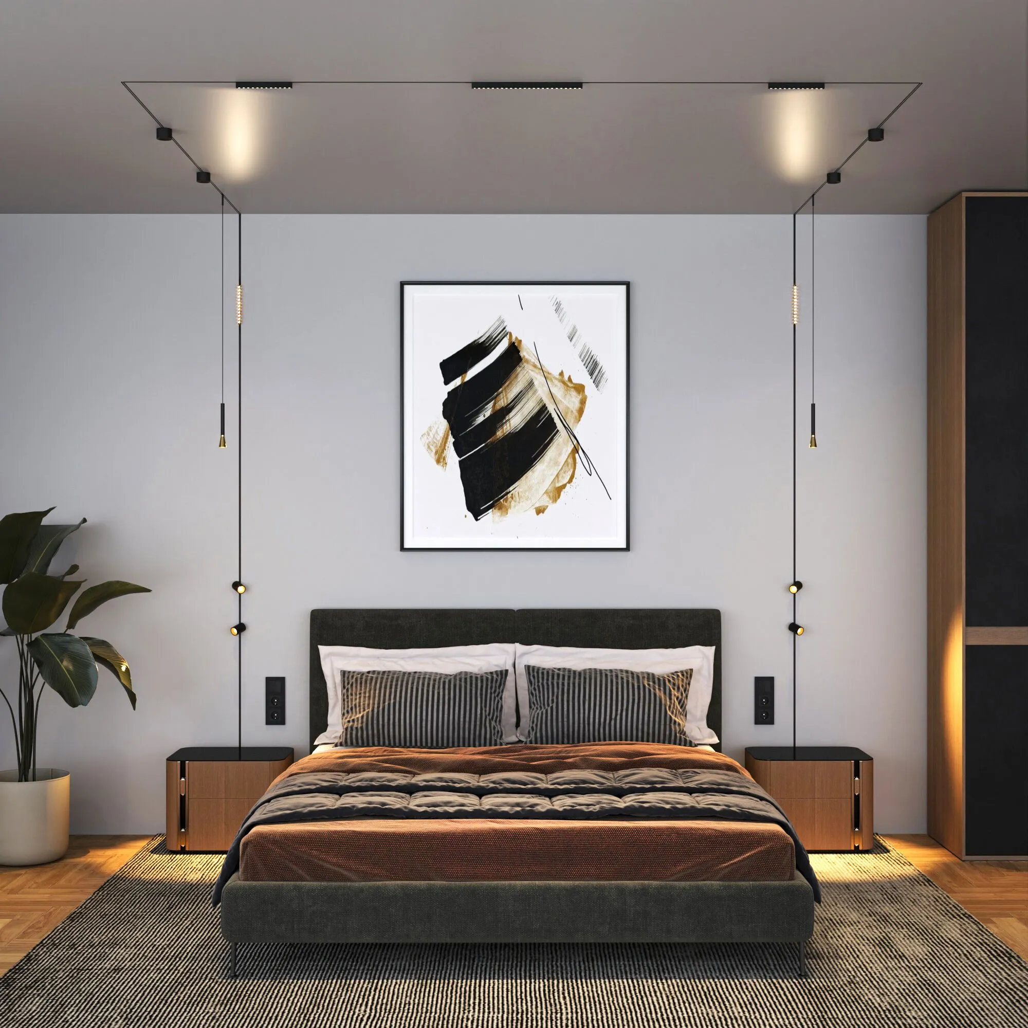 Mini Magnetic Шинопровод встраиваемый (черный) (2м) - Фото 5