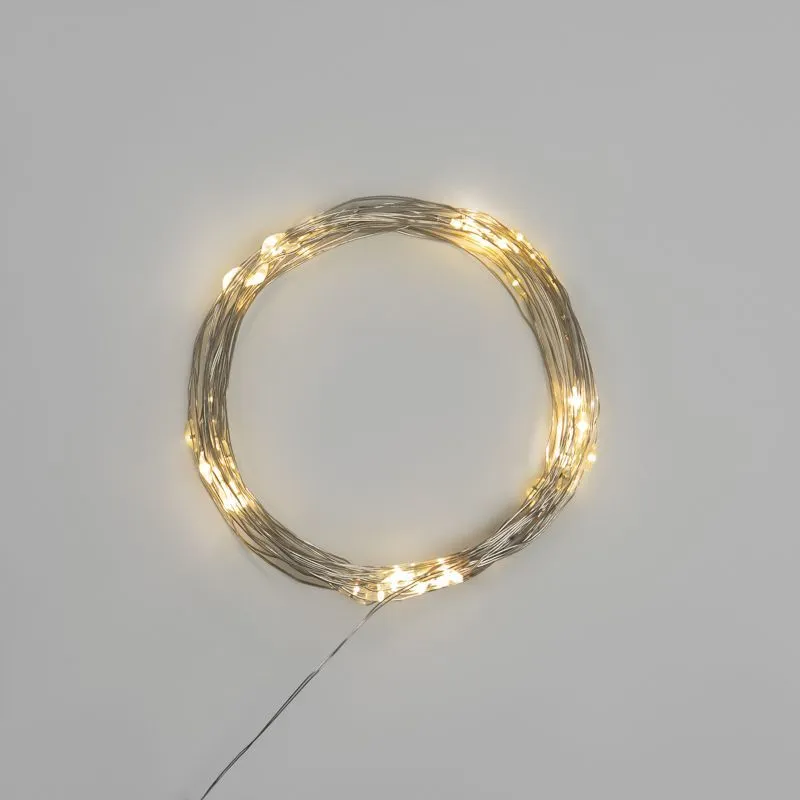 Гирлянда светодиодная Роса 5 м, 50LED, ТЕПЛЫЙ БЕЛЫЙ, IP20, USB NEON-NIGHT 315-966