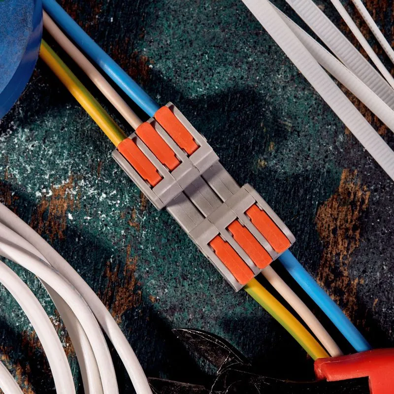 Клемма СМК 222-423R проходная разъемная 3 полюса серая 0,2-2,5/4мм² (40 шт/уп) REXANT - Фото 2