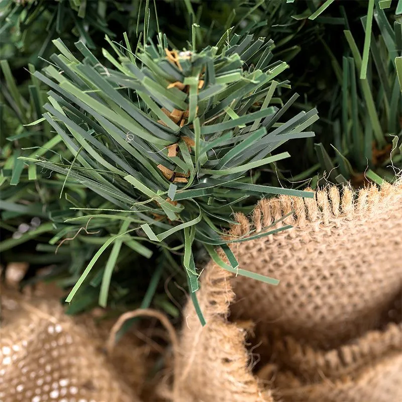 Елочка 30см в плетеном мешочке, ПВХ - Фото 4