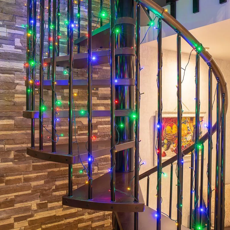 Гирлянда Твинкл Лайт 6 м, темно-зеленый ПВХ, 40 LED, цвет мультиколор - Фото 2