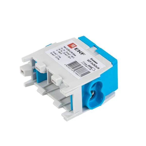 Клемма распределительная КСР с двойным винтом 2x25/2x16 cиняя EKF - Фото 6