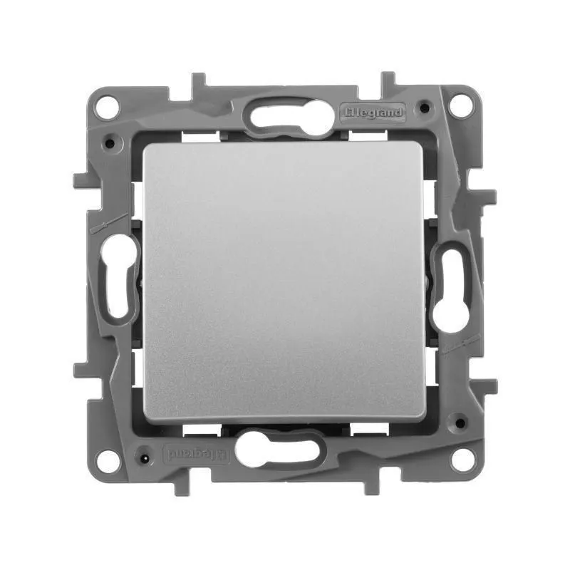 ETIKA Выключатель 1-клавишный схема 1 10АХ безвинтовые зажимы алюминий