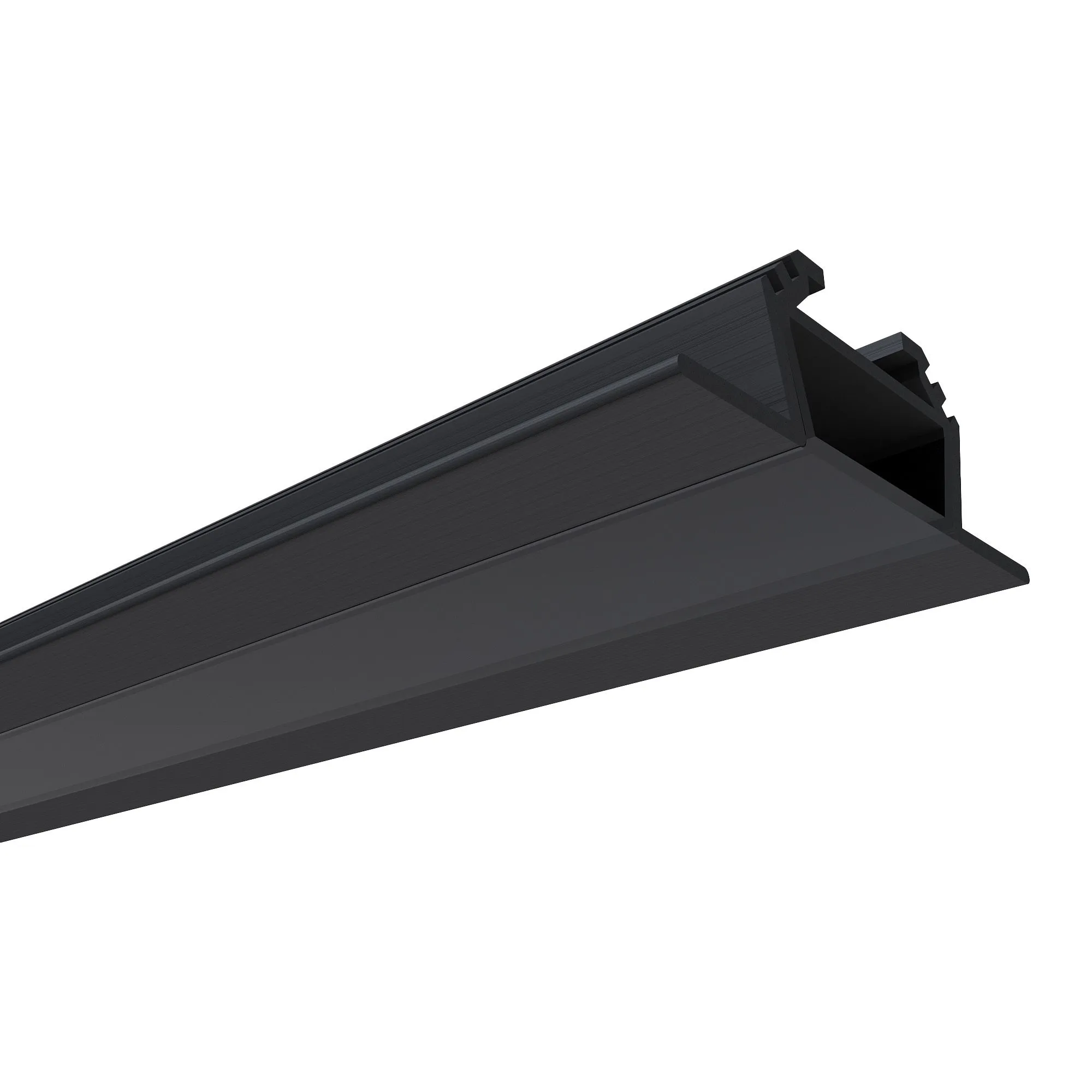 Профиль алюминиевый  угловой, накладной, черный, 28,5х10,4мм, 2м, шир. ленты до 10мм