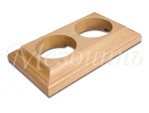 Рамка двухместная  "Престиж" бук натуральный, для наружного и внутреннего монтажа, ТМ "МезонинЪ" GE7 GE70707-25