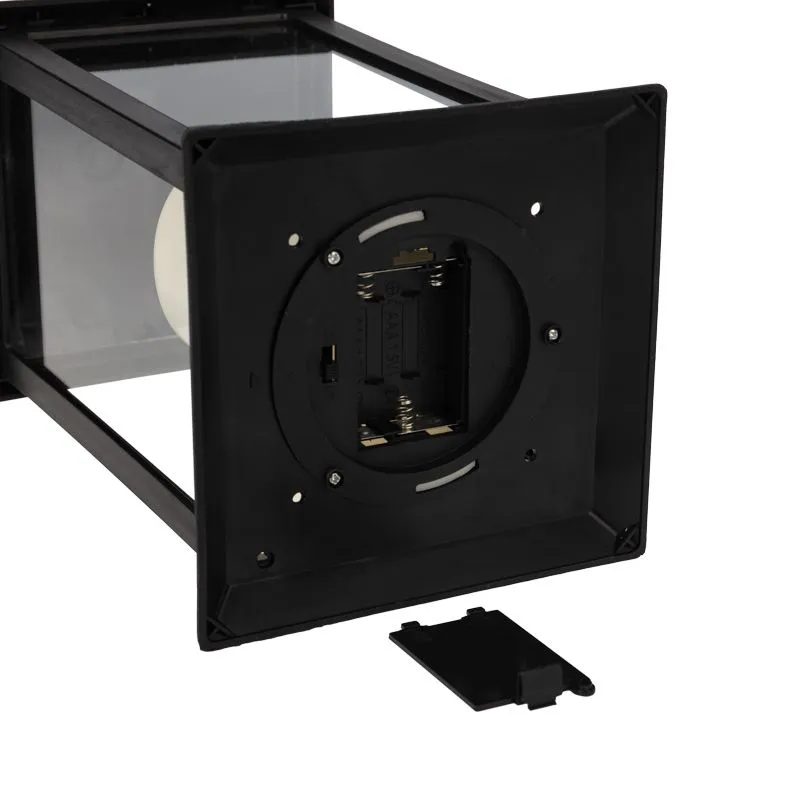 Декоративный фонарь со свечой 14x14x29 см, черный корпус, теплый белый цвет свечения NEON-NIGHT - Фото 5