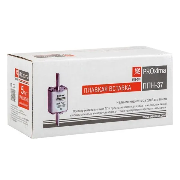 Плавкая вставка ППН-37 400/160А габарит 2 EKF