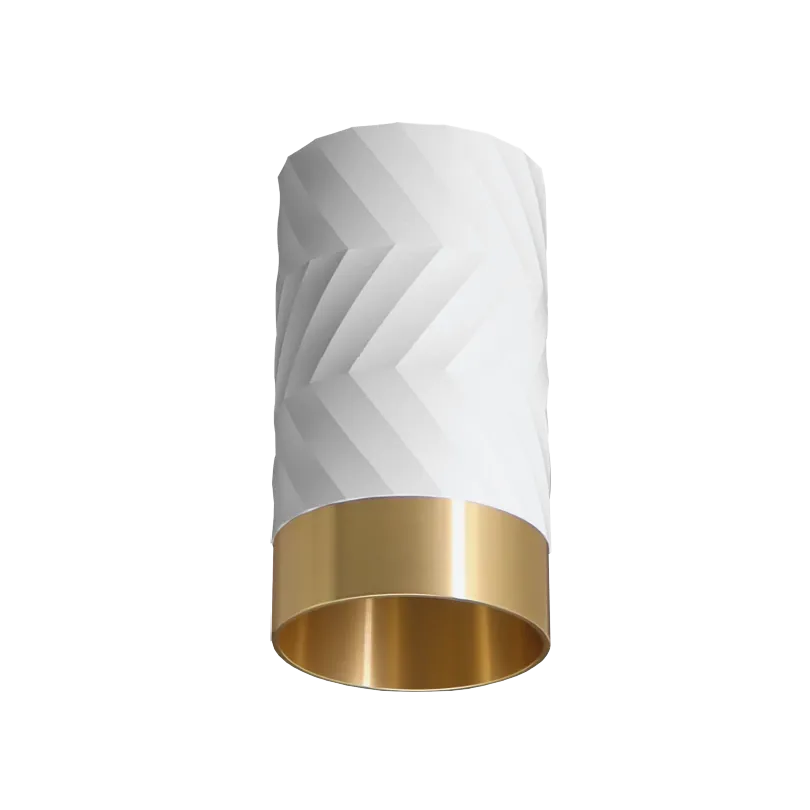 Накладной светильник WOLTA WSL-GU10/09WG IP20 под лампу GU10 Белый/золото LINEA D55x100 1/100 - Фото 8