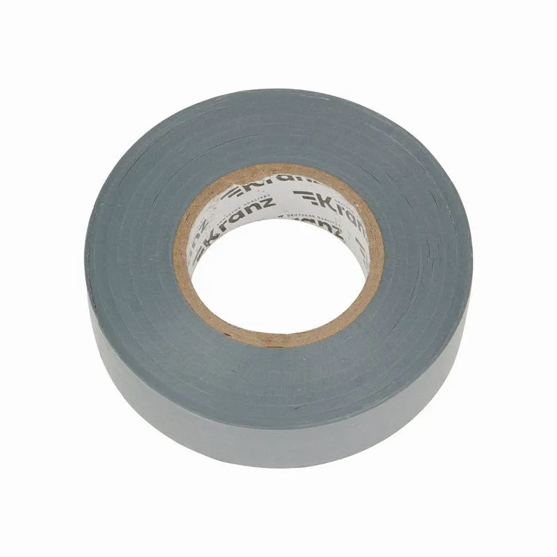 Изолента ПВХ профессиональная, 0,18х19мм, 20м, серая KRANZ - Фото 4