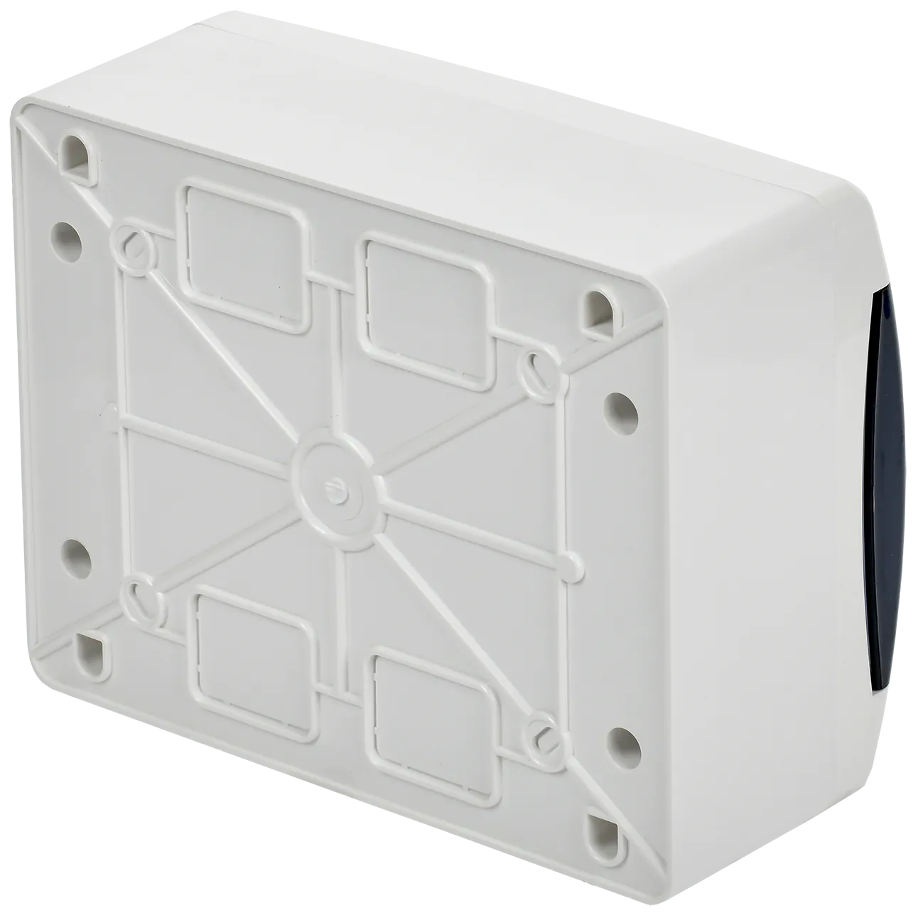 UNION Compact Корпус пластиковый БЕЛЫЙ ЩРН-П-8, IP41 черная прозрачная дверь IEK - Фото 5