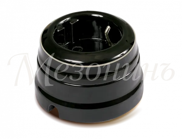 Розетка ретро фарфоровая двухполюсная с з/к,  в комплекте с подъемной рамкой 16А 250В, цвет -  плати