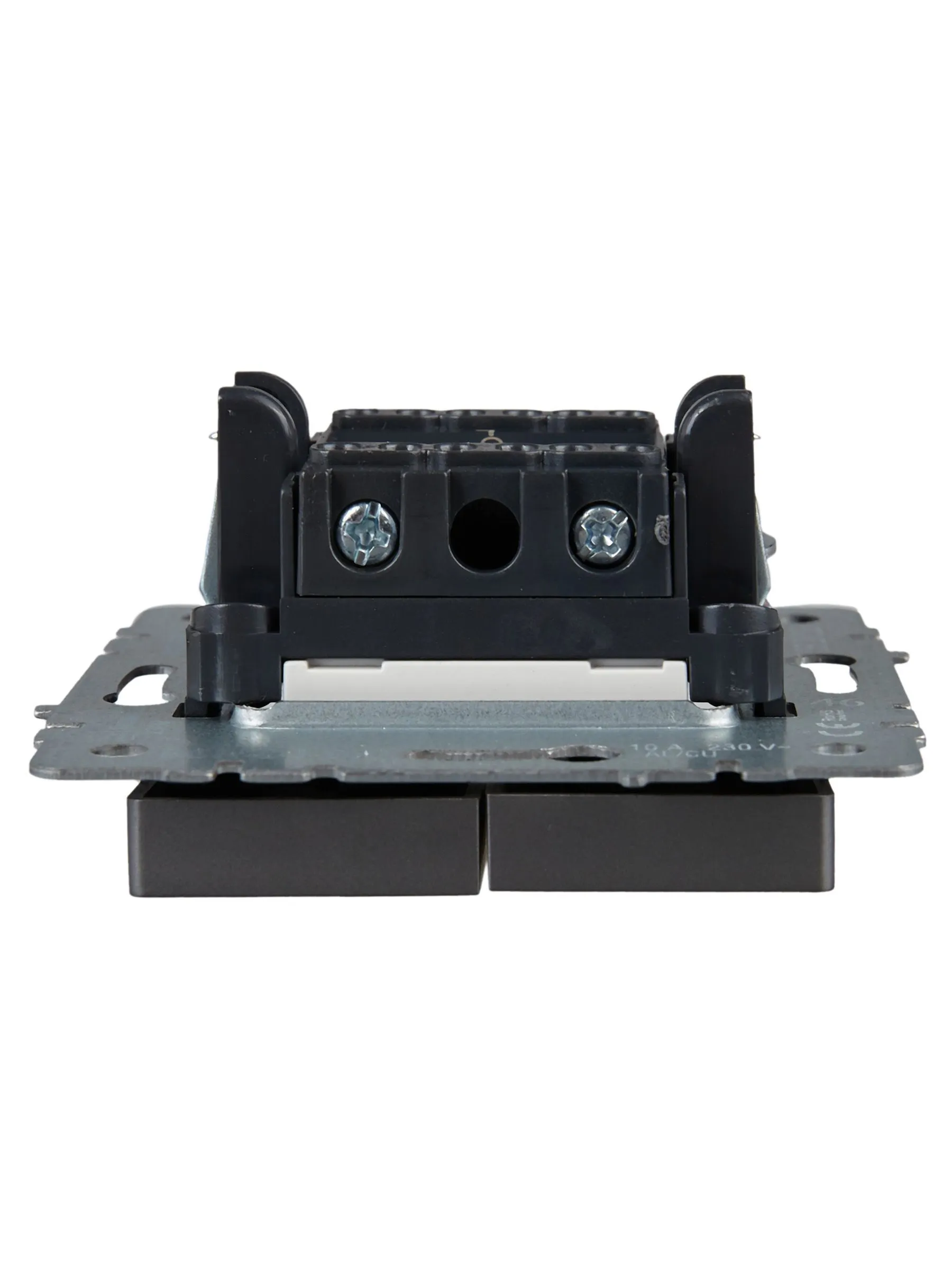 BRITE Выключатель 2-клавишный с индикацией 10А ВС10-2-1-БрС сталь IEK - Фото 5