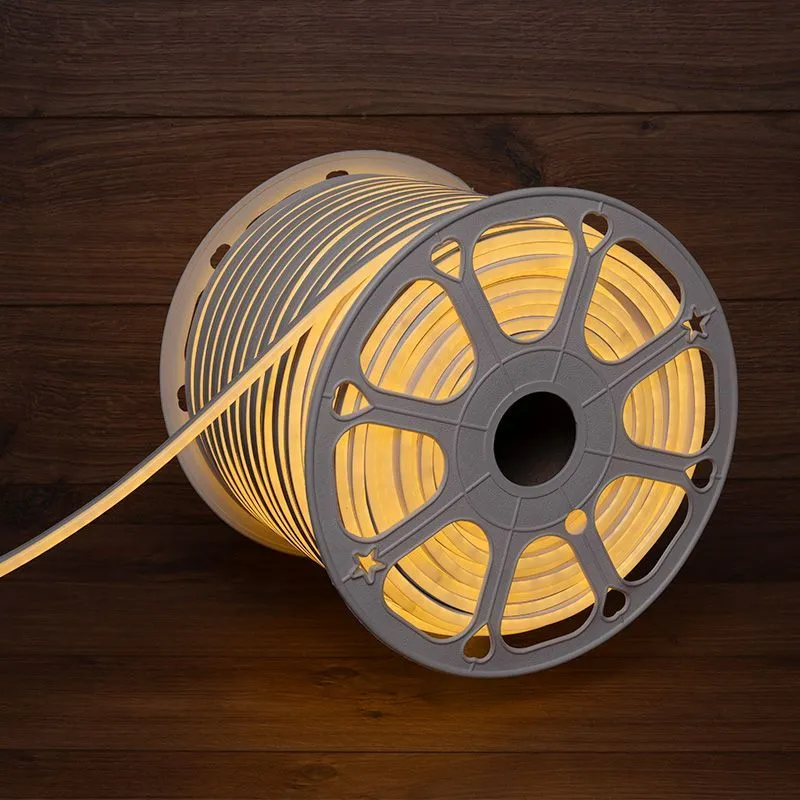 Гибкий неон SMD 8х16мм, двухсторонний, 24В, теплый белый, 120 LED/м, 50м NEON-NIGHT 131-116