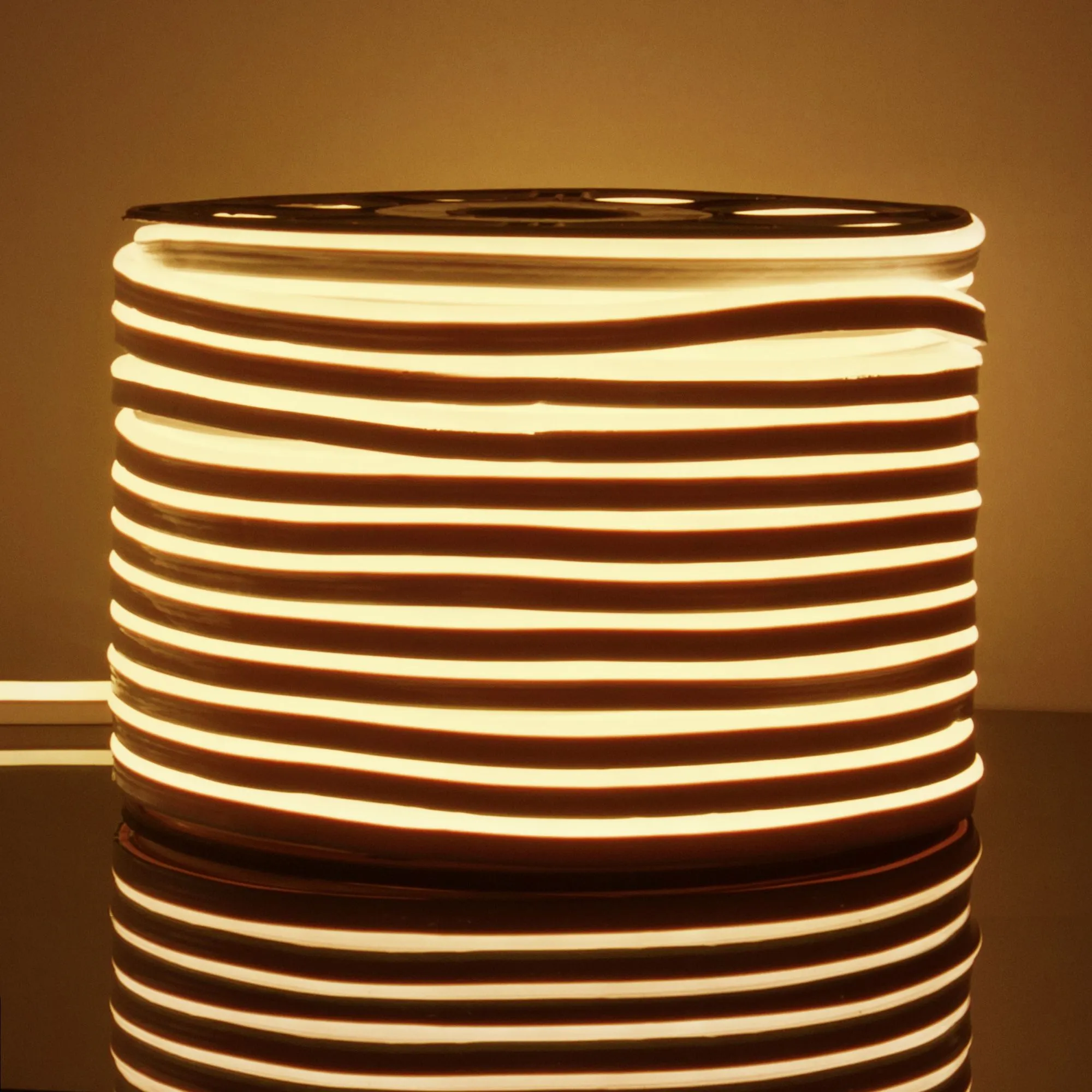 Гибкий неон светодиодный 220V 9,6W 120Led 2835 IP67 односторонний теплый белый, 50 м Elektrostandard - Фото 4