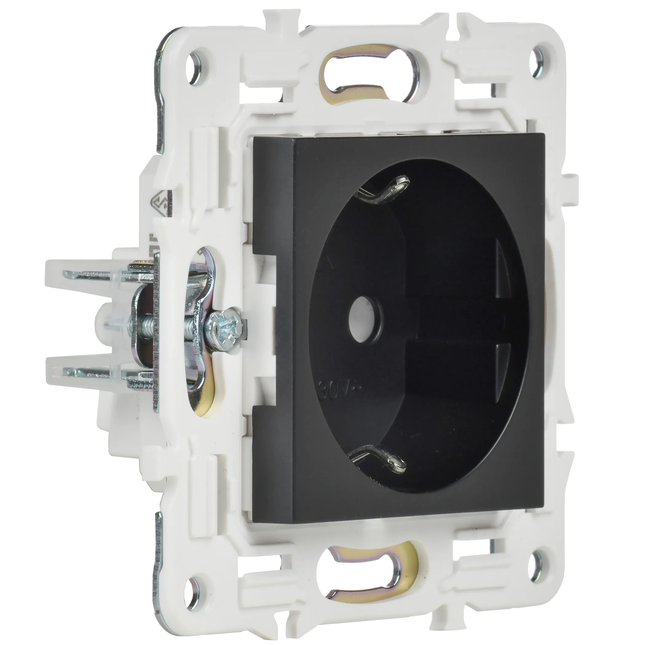 SKANDY Розетка с заземлением без защитных шторок 16А SK-R05Bl черный IEK - Фото 3