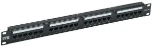 ITK 1U патч-панель кат. 5е UTP 24 порта Dual IDC слайд лейбл PP24-1UC5EU-D05L