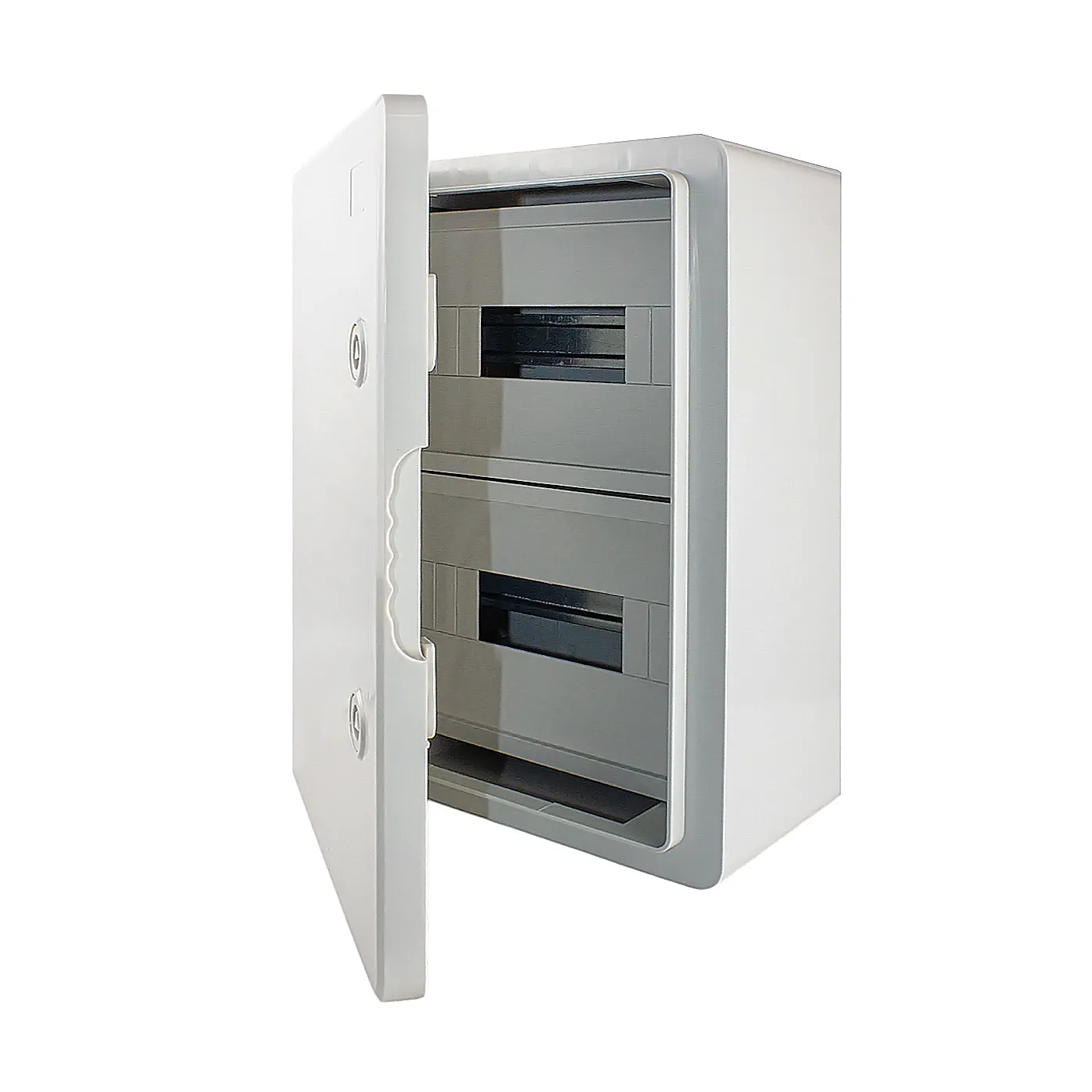 Корпус пластиковый КМПн-24 (2х12) 300х400х170 серая непрозрачная дверь IP65 DEKRON - Фото 4