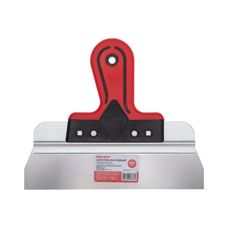 Шпатель фасадный, нержавеющая сталь, 250мм, 2-компонентная ручка REXANT - Фото 2