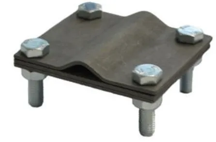 Зажим штырь-полоса с двумя пластинами