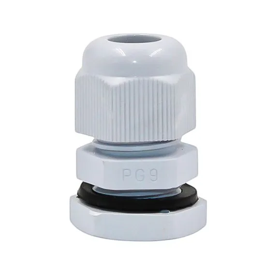 Ввод кабельный PG-09 серый, нейлон, IP68 (d кабеля 4-8 мм) 0807-0002