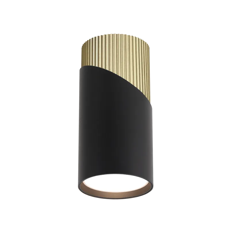 Накладной светильник WOLTA WSL-GU10/06BG IP20 под лампу GU10 Чёрный/золото DOLCE D55x110 1/100 - Фото 3
