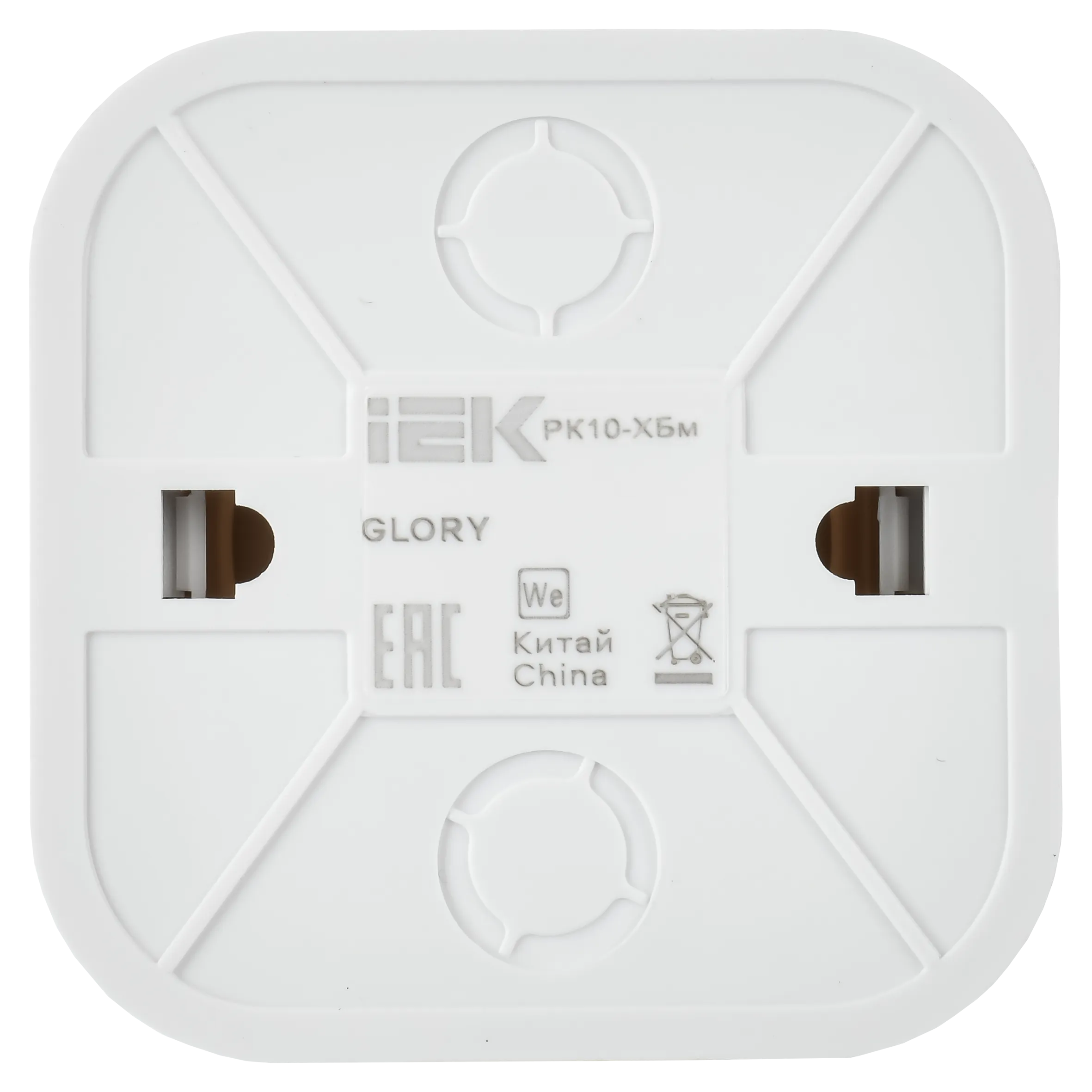 GLORY Розетка для открытой установки компьютерная RJ45 кат.5E РК10-ХБм белый матовый IEK - Фото 3