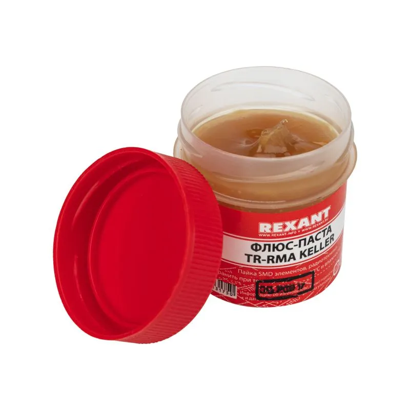 Флюс для пайки, паста TR-RMA KELLER, 20мл, банка REXANT - Фото 3