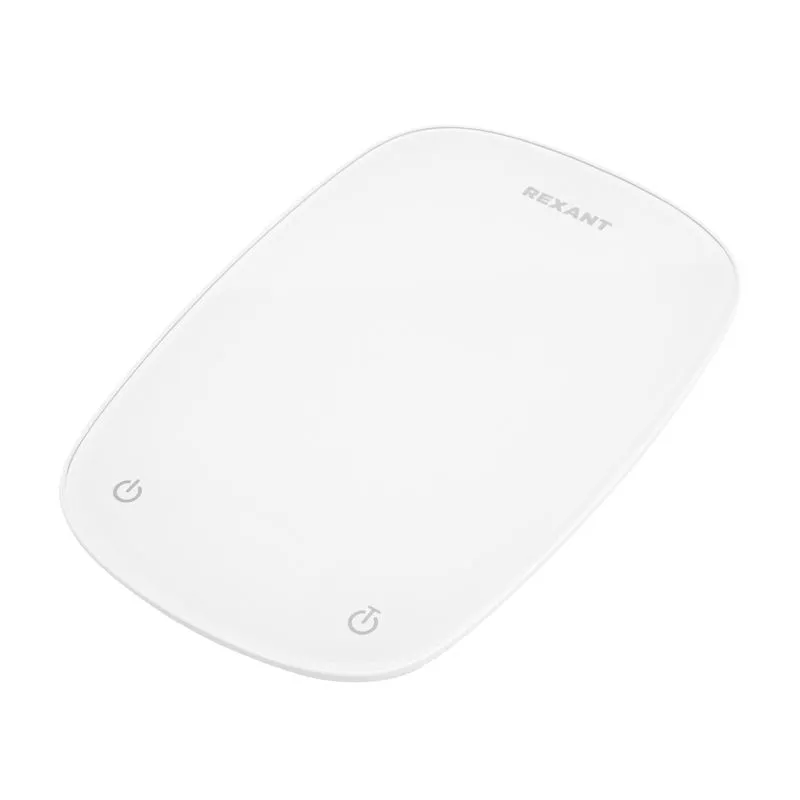 Весы кухонные электронные, белые/овальные/стекло/до 5 кг REXANT 72-1006