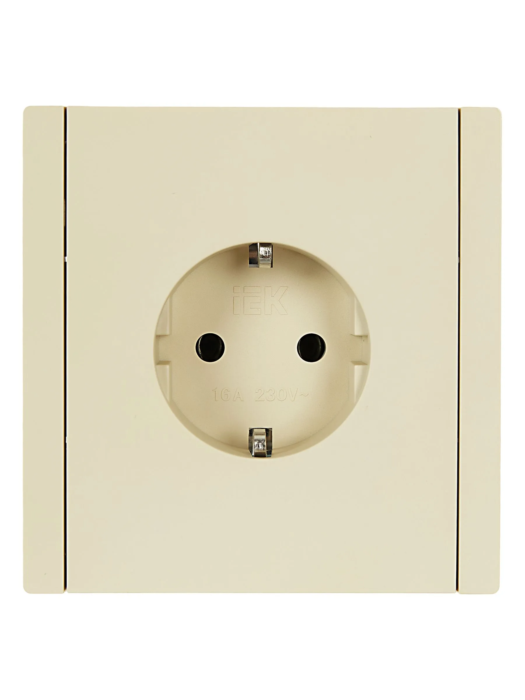 FORTE&PIANO Розетка 1-местная с заземлением без защитных шторок безвинтовое крепление 16А FP414 ваниль IEK - Фото 5