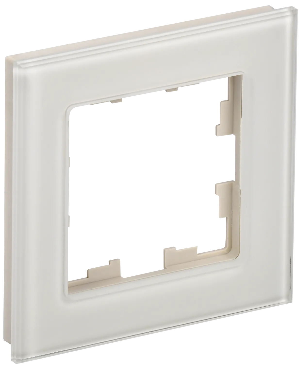 BRITE Рамка 1 -местная РУ-1-2-БрВа стекло ванильный IEK