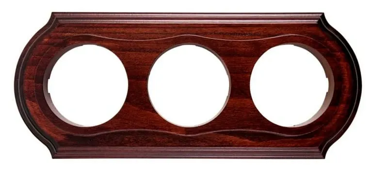 Рамка  трехместная "Элегант" , цвет - красное дерево, ТМ "МезонинЪ" GE70723-27 - Фото 2