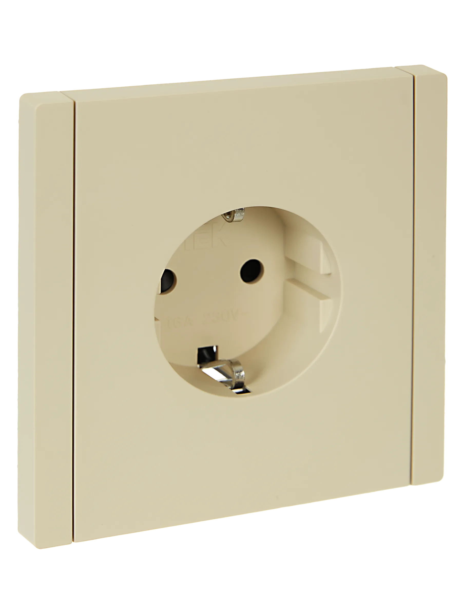 FORTE&PIANO Розетка 1-местная с заземлением с защитными шторками винтовое крепление 16А FP415 ваниль IEK FP-R14-16-K10