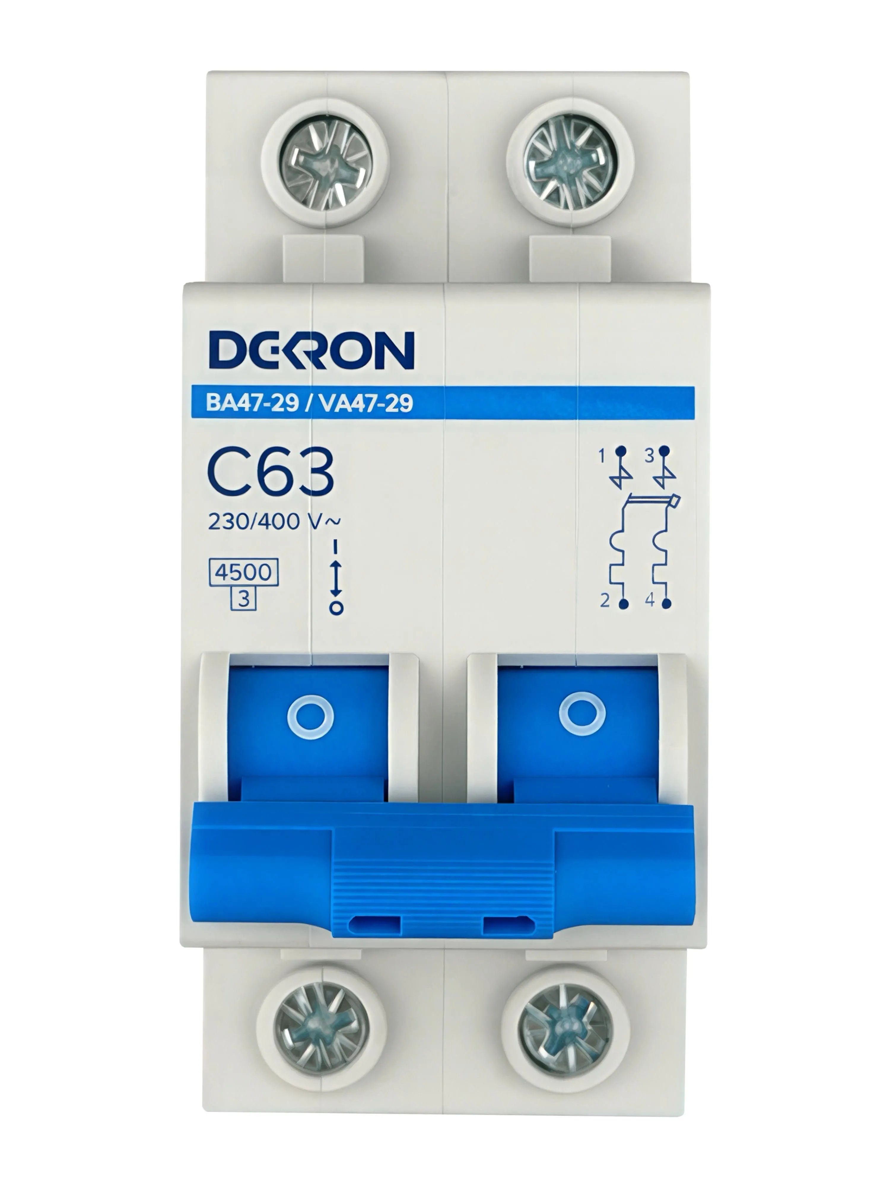 Автоматический выключатель ВА47-29 2P С63A 4,5кА