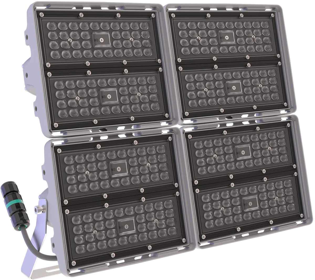 Светильник L-pixel 4/banner/200/Г60/750/(R5)/05/MT-KM/I1-C4/220AC IP66 RAL7035 LEDEL PX200-31516-123-182