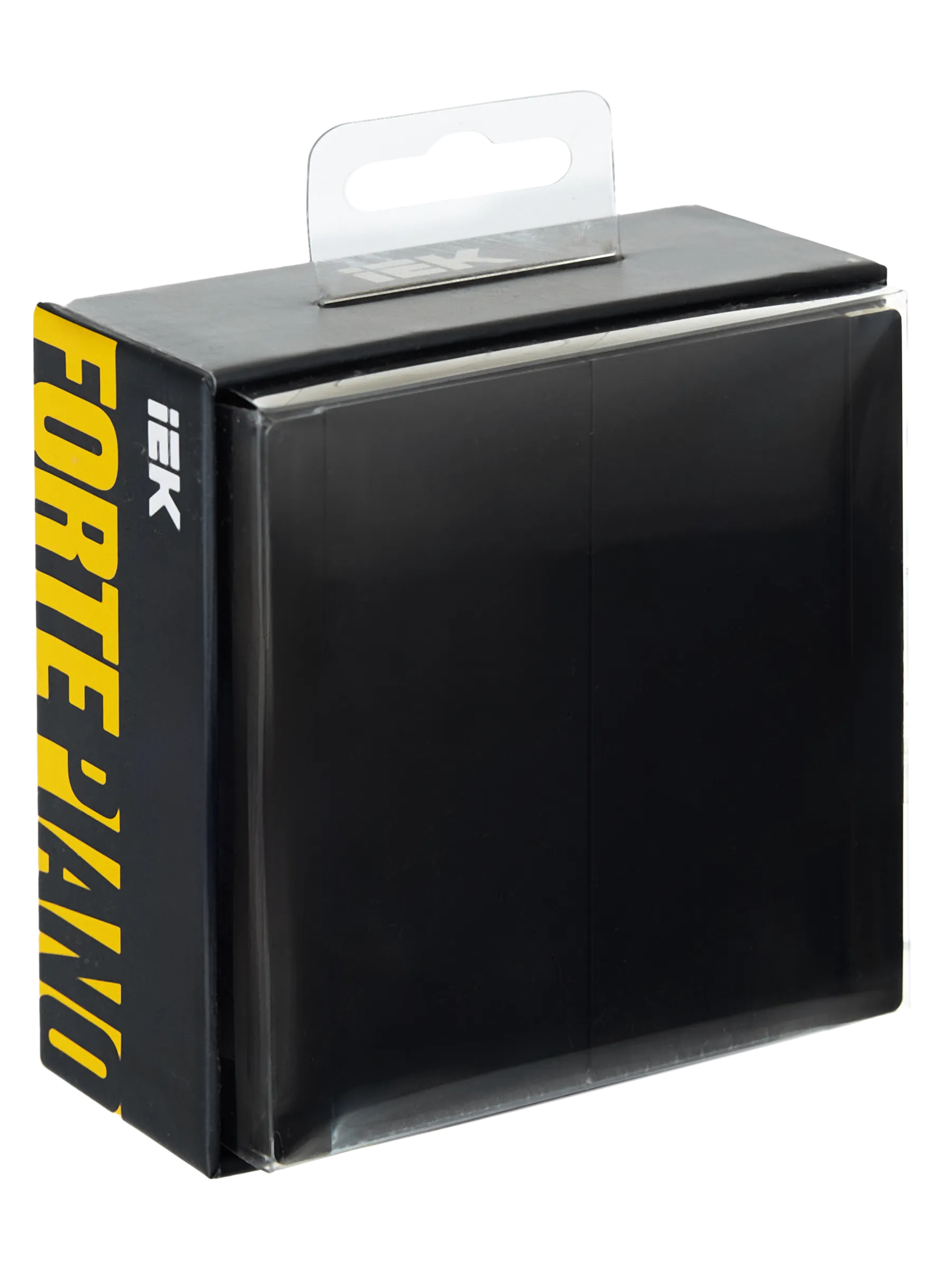 FORTE&PIANO Выключатель 2-клавишный проходной 10А FP107 черный IEK - Фото 2