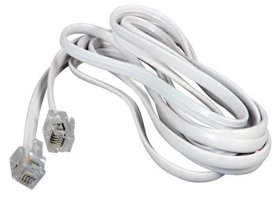Удлинитель телефонный, плоский, RJ-11 (6P-4C), 5м, белый REXANT - Фото 2