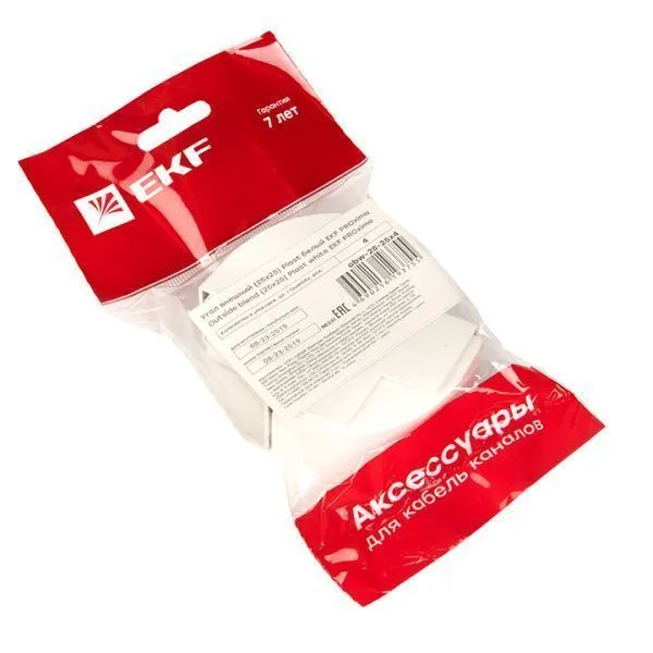 Угол внешний (25х25) (4 шт) белый EKF-Plast - Фото 2