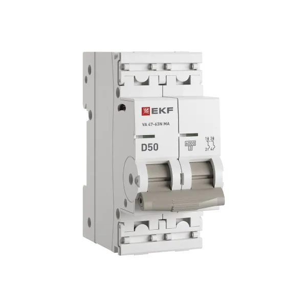 Авт. выкл. ВА 47-63N MA 2P 50А (D) 6кА без тепл. расцепит. PROXIMA EKF M63MA6250D