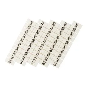 Маркеры для UT/ST/Push-in 2,5 с нумерацией 50-100 (100 шт.) EKF zb-st-2.5-50-100