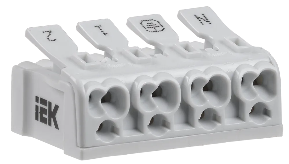 Клемма пружинная соединительная КСПз4-2L+N+PE IEK