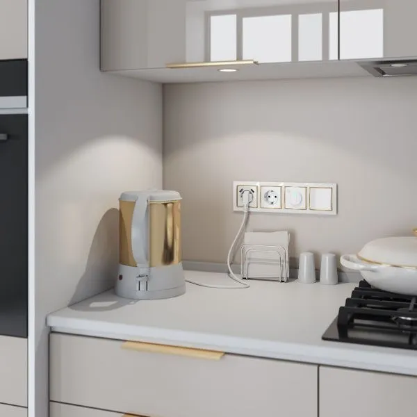 Перекрестный выключатель одноклавишный (белый) Werkel