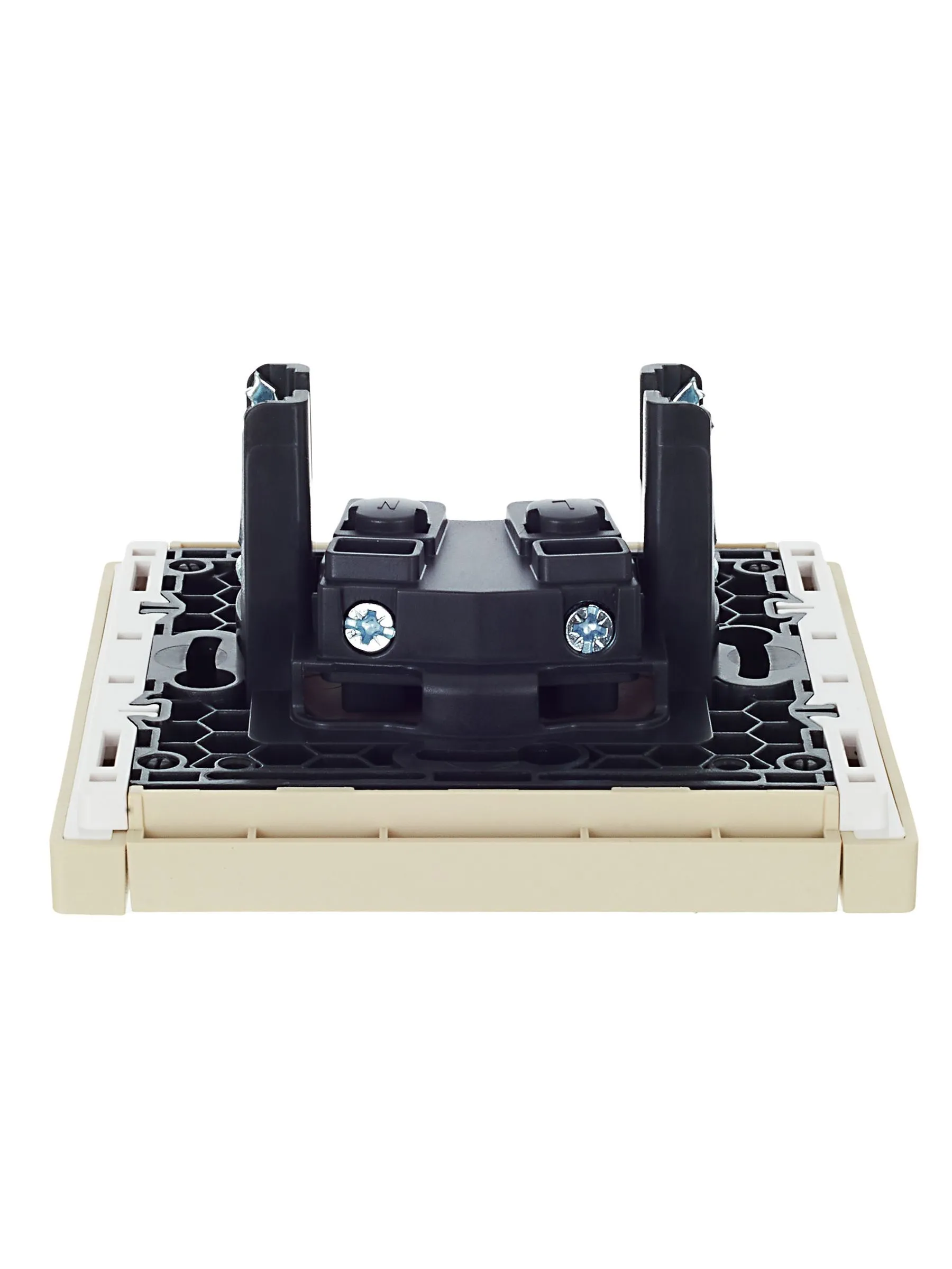 FORTE&PIANO Розетка 1-местная без заземления с защитными шторками винтовое крепление 10А FP417 ваниль IEK - Фото 3