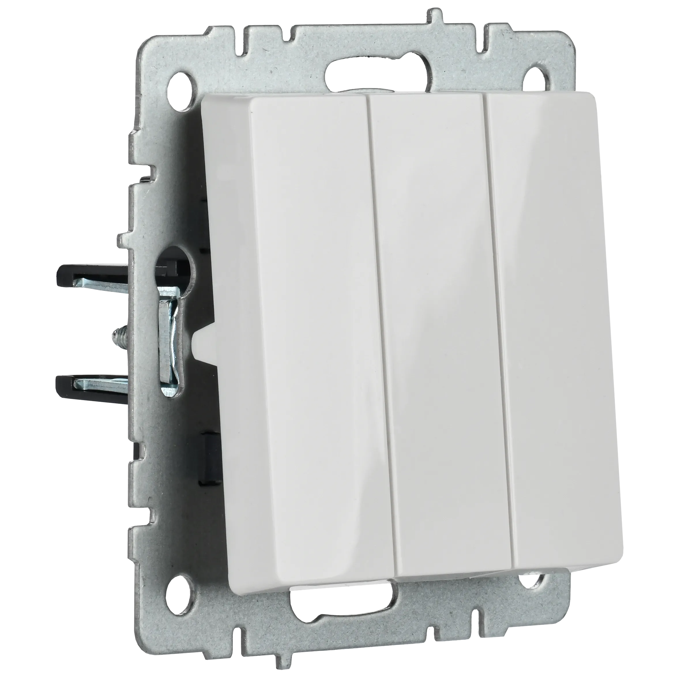 BRITE Выключатель 3-клавишный 10А ВС10-3-0-БрБ белый IEK - Фото 7