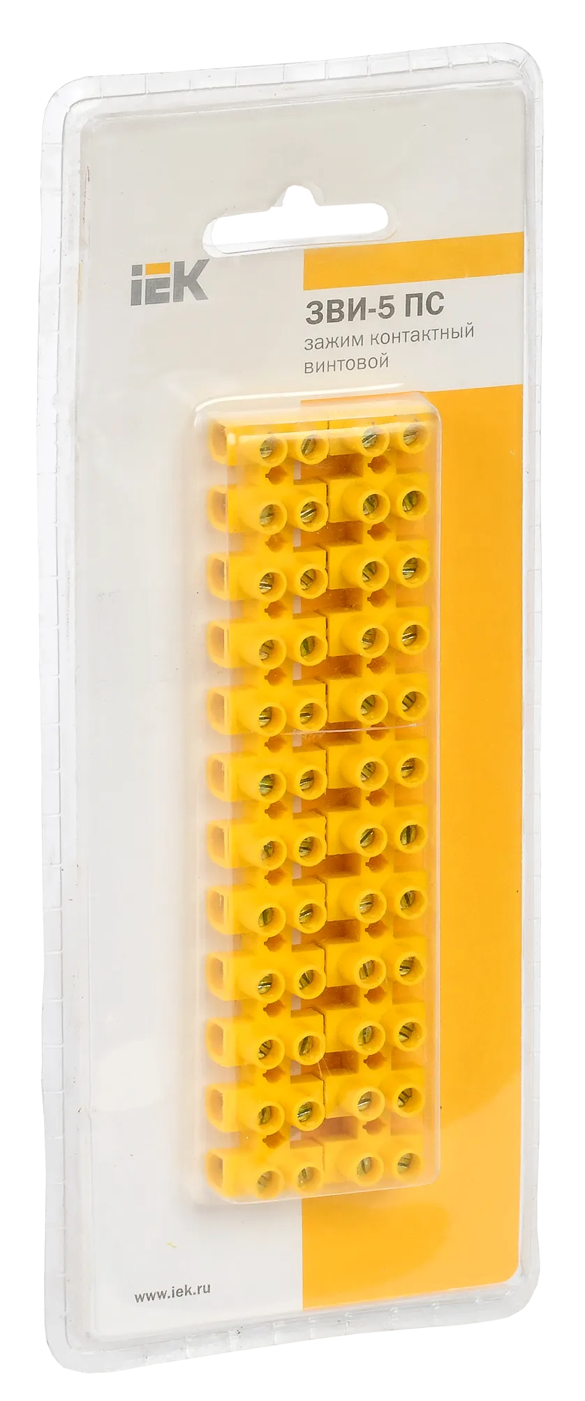 Зажим винтовой ЗВИ-5 н/г 1,5-4,0мм2 (2шт/блистер) желтые IEK - Фото 2