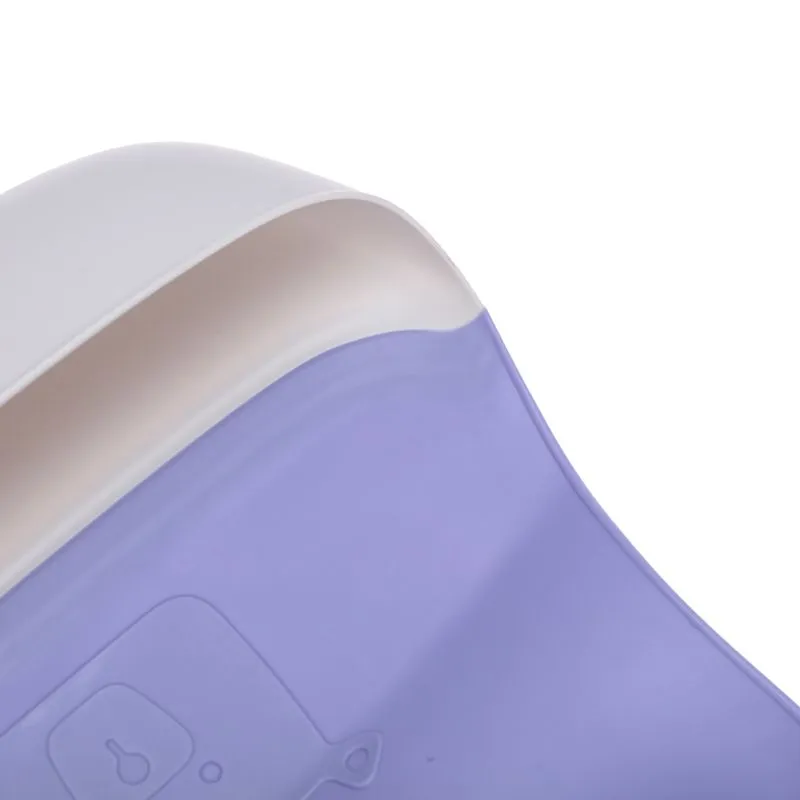 Фартук нагрудный для кормления с жестким карманом, синий с серым HALSA - Фото 3