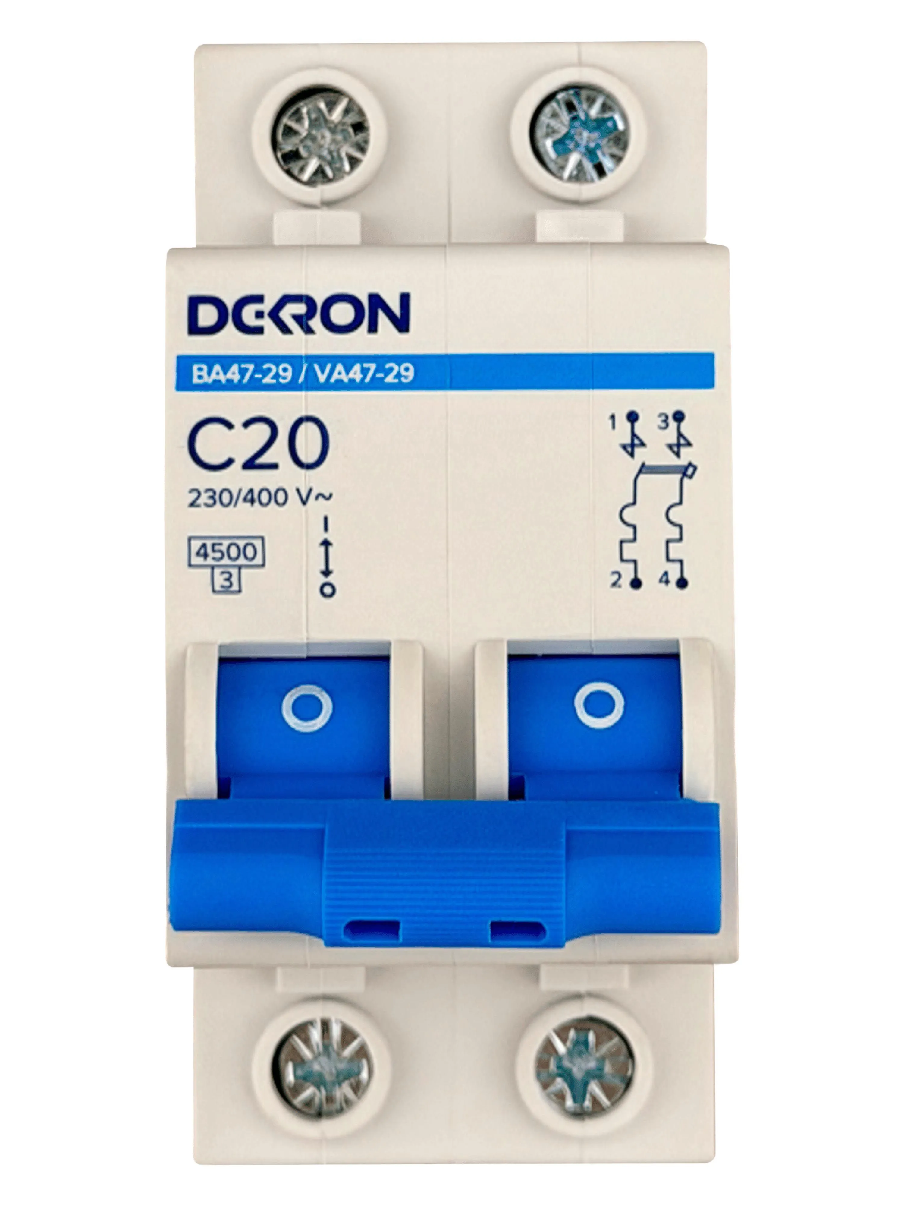 Автоматический выключатель ВА47-29 2P С20A 4,5кА